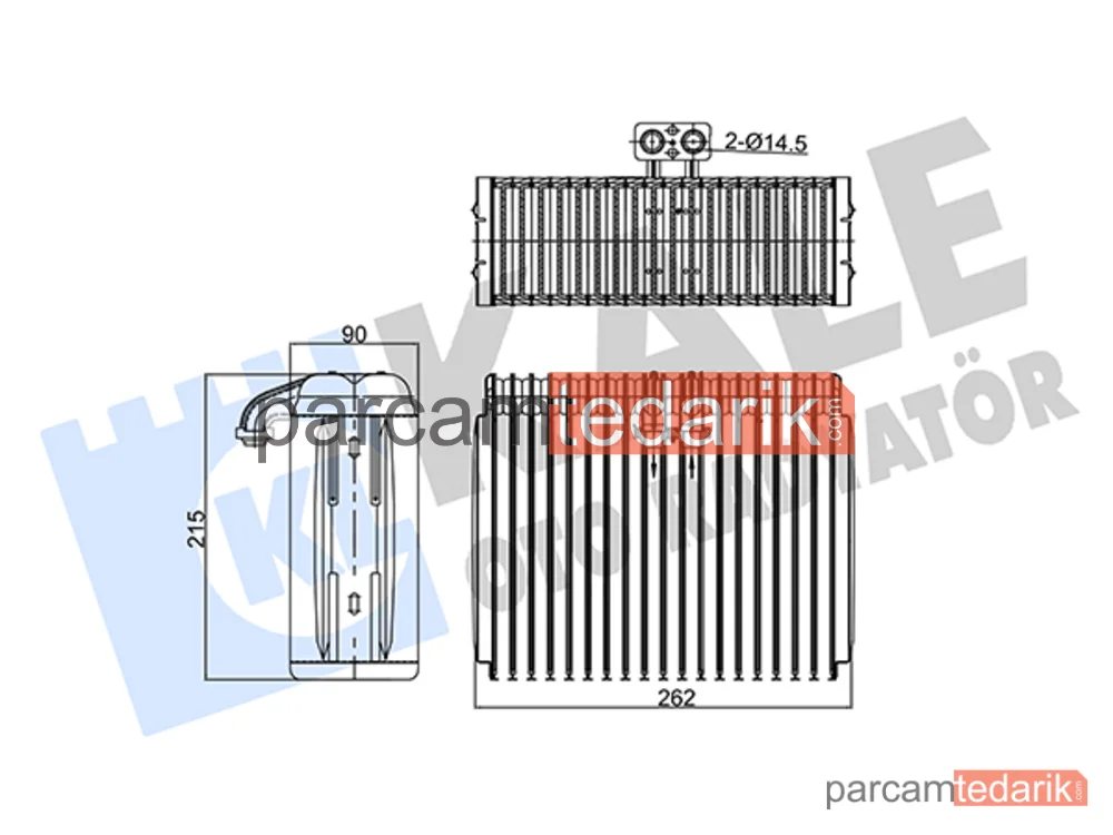 349985 | Klima Evaporatörü — Fiat Marea, Fiat Bravo I, Fiat Marea Weekend