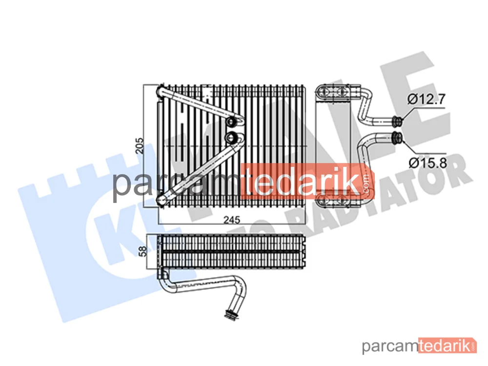 349990 | Klima Evaporatörü — Fiat Punto, Fiat Doblo, Fiat Doblo MPV