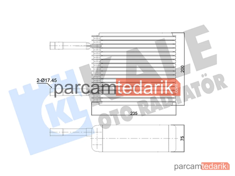 350015 | Klima Evaporatörü — Ford Fiesta IV, Ford Fiesta, Ford KA