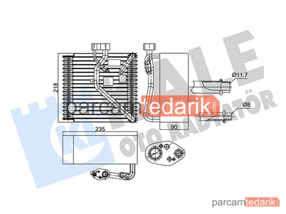 350025 | Klima Evaporatörü — Hyundai Accent I, Hyundai Accent