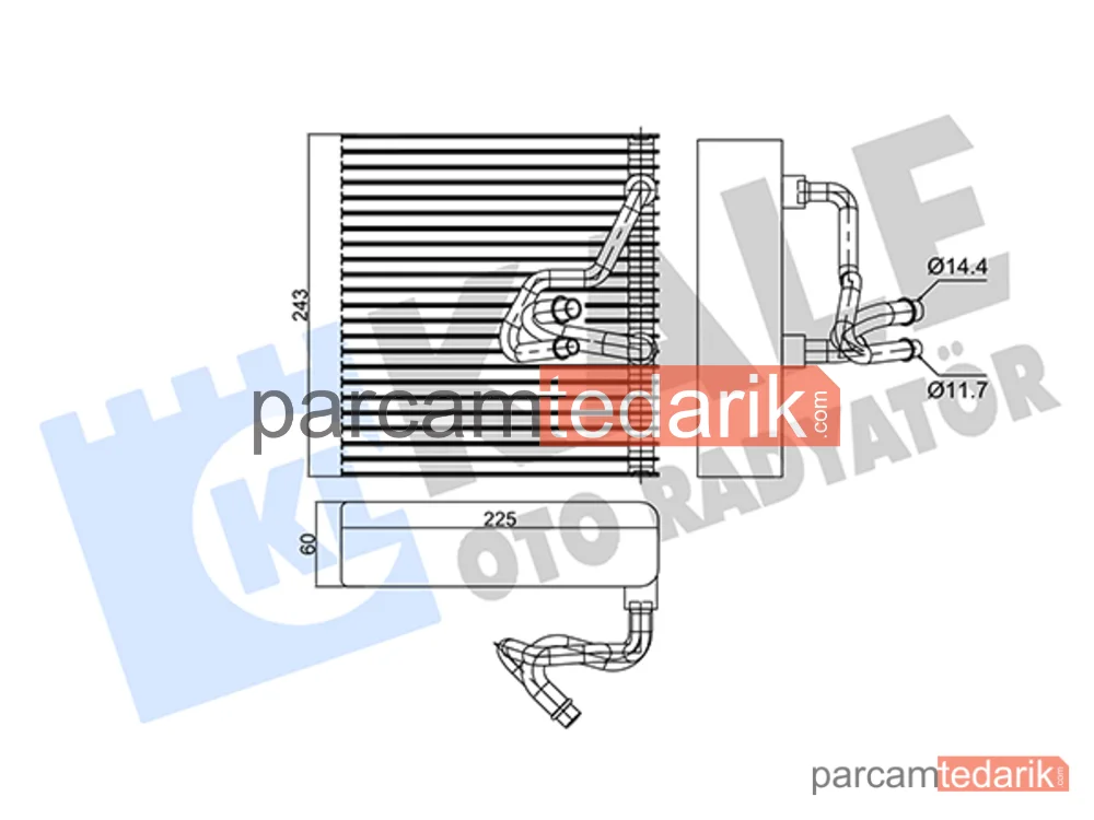 350035 | Klima Evaporatörü — Opel Combo, Opel Combo Tour, Opel Corsa C