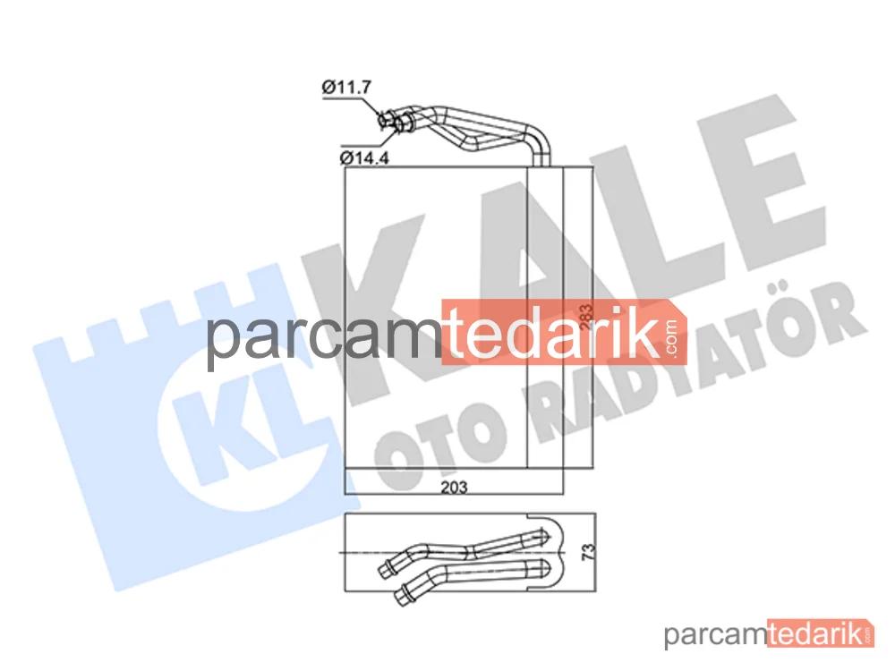 350125 | Klima Evaporatörü — Opel Astra F, Opel Vectra A, Opel Astra F Cabrio