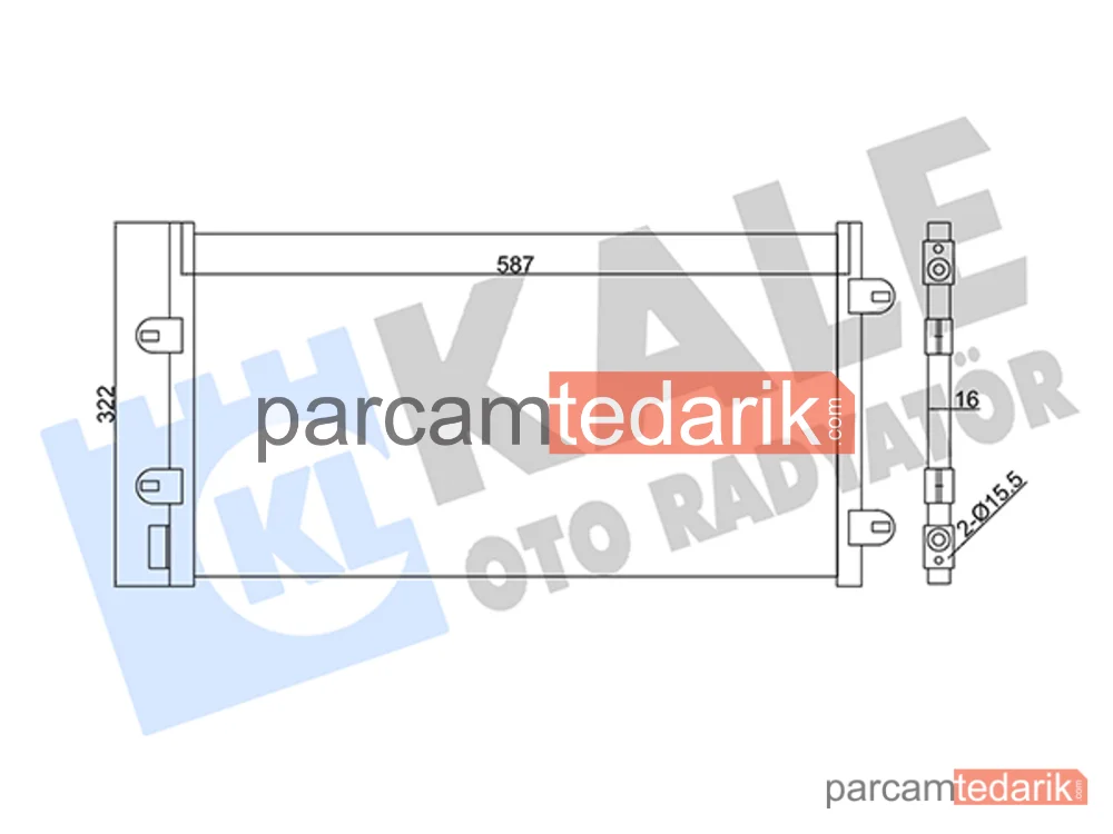 350565 | Klima Kondenseri — Fiat Punto