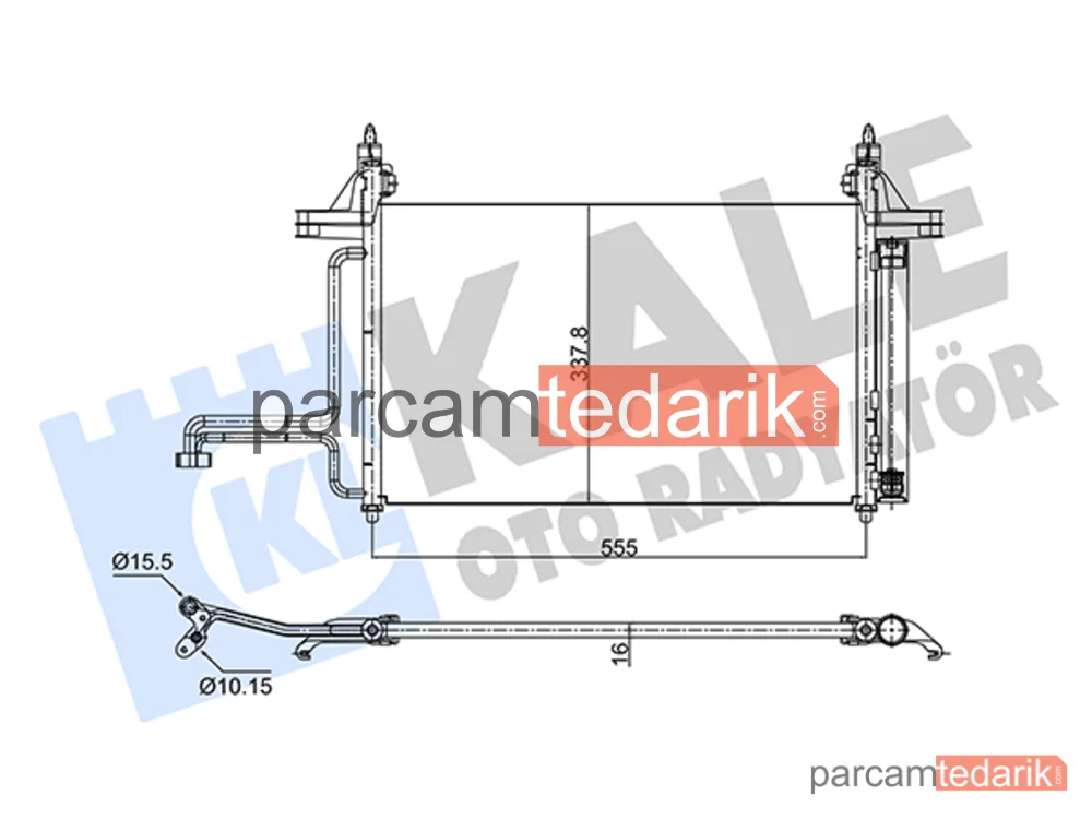 350575 | Klima Kondenseri — Fiat Stilo Multi Wagon, Fiat Stilo