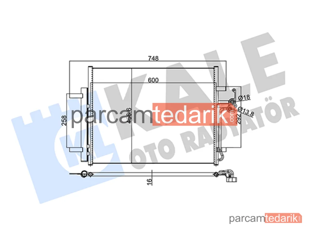 350590 | Klima Kondenseri — Volvo V70 III, Volvo S80 II, Ford Mondeo IV