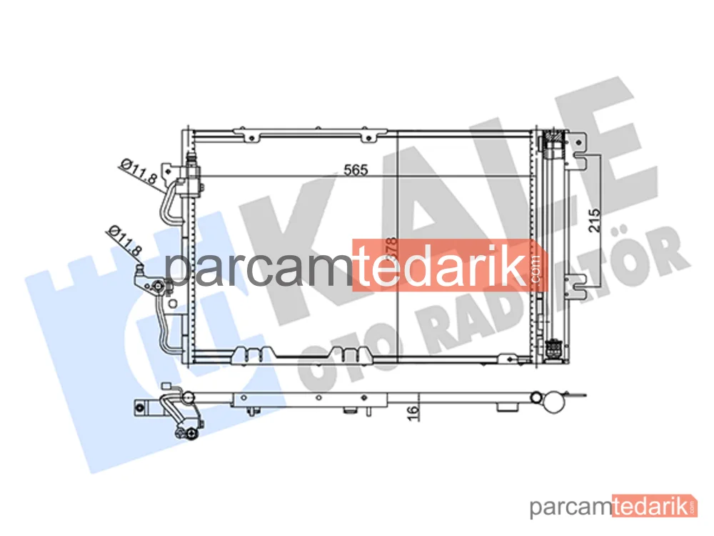 350650 | Klima Kondenseri — Opel Astra H, Opel Astra H Classic, Opel Astra H GTC