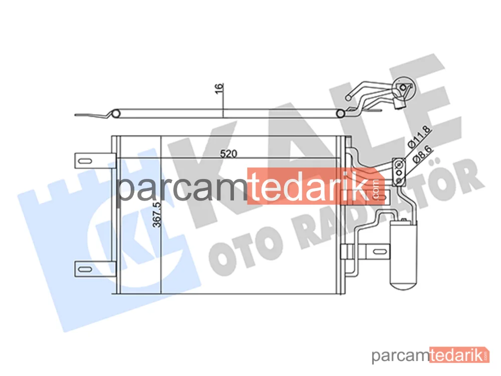 350655 | Klima Kondenseri — Opel Meriva A MPV