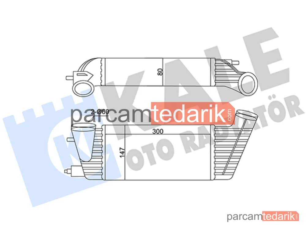 Turbo Radyatörü — Citroen Jumpy II, Fiat Scudo, Peugeot Expert - 350820