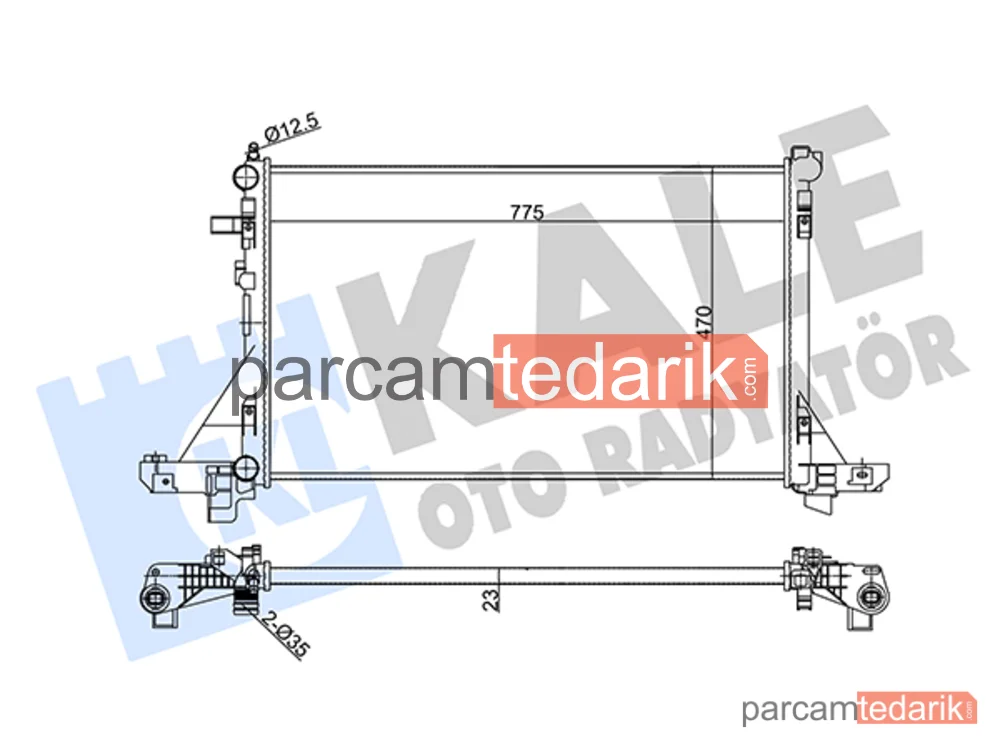 Su Radyatörü — Nissan NV400, Renault Master III, Opel Movano B - 351025