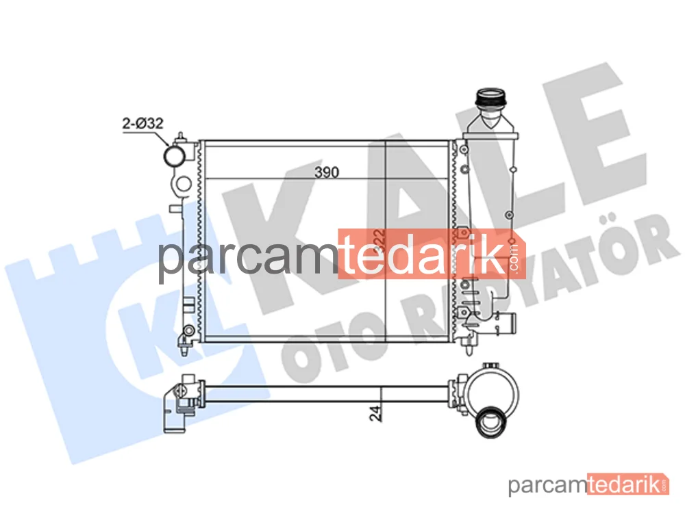 351805 | Su Radyatörü — Citroen Saxo, Peugeot 106 II