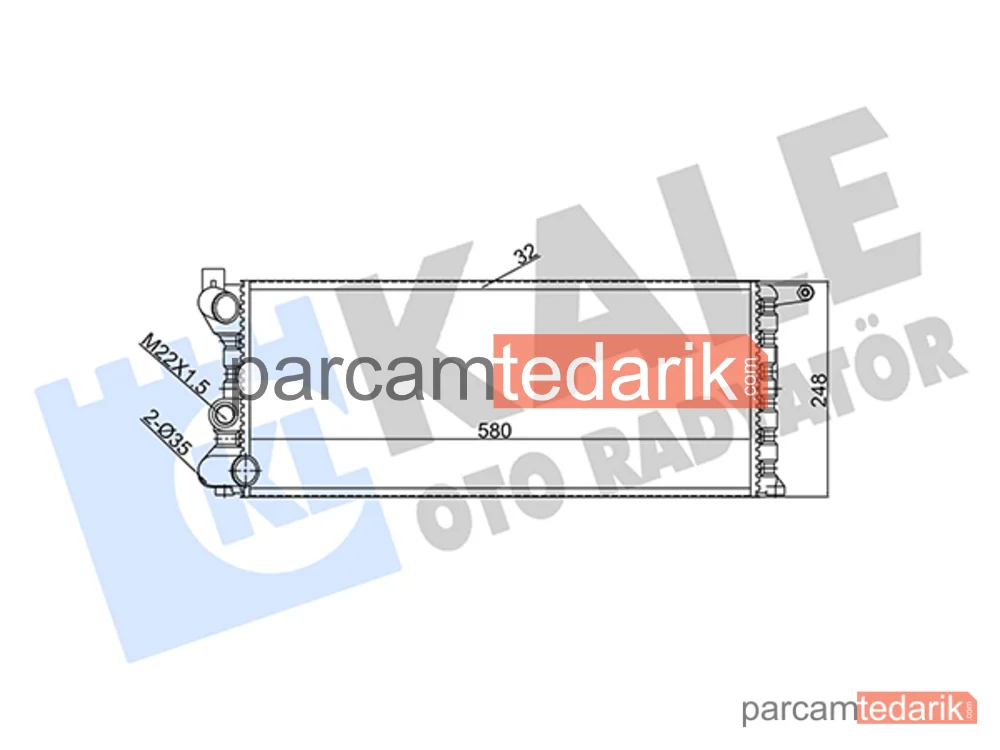 351910 | Su Radyatörü — Fiat Panda, Lancia Y10