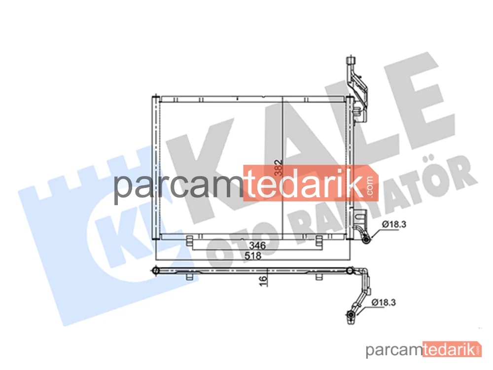 351995 | Klima Kondenseri — Ford Tourneo Courier B460 MPV, Ford Transit Courier B460