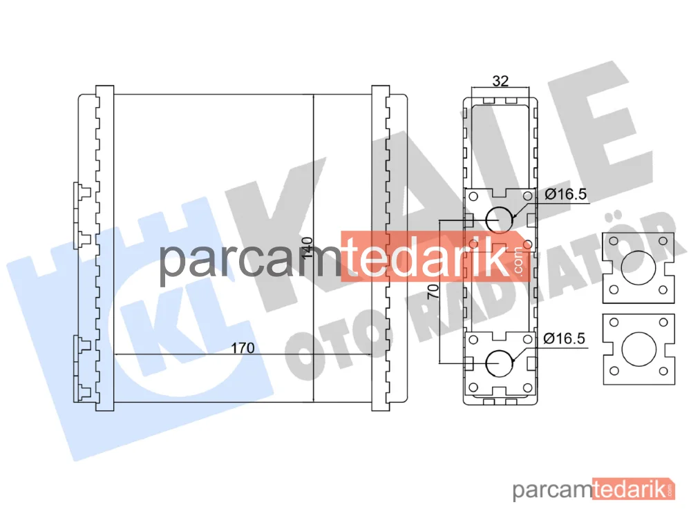 352065 | Kalorifer Radyatörü — Proton Persona 400, Ford Maverick, Mitsubishi Colt IV