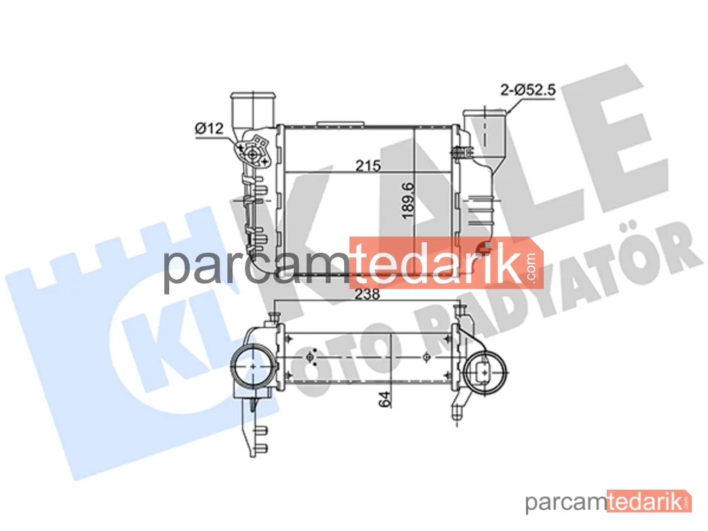 352445 | Turbo Radyatörü — Audi A4 B6 Cabrio, Audi A4 B7 Cabrio, Seat Exeo