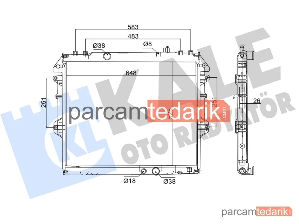 352600 | Su Radyatörü — Toyota Hilux VII