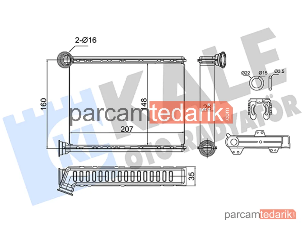 Kalorifer Radyatörü — Renault Megane IV, Renault Megane IV Grandtour, Renault Scénic IV - 352860