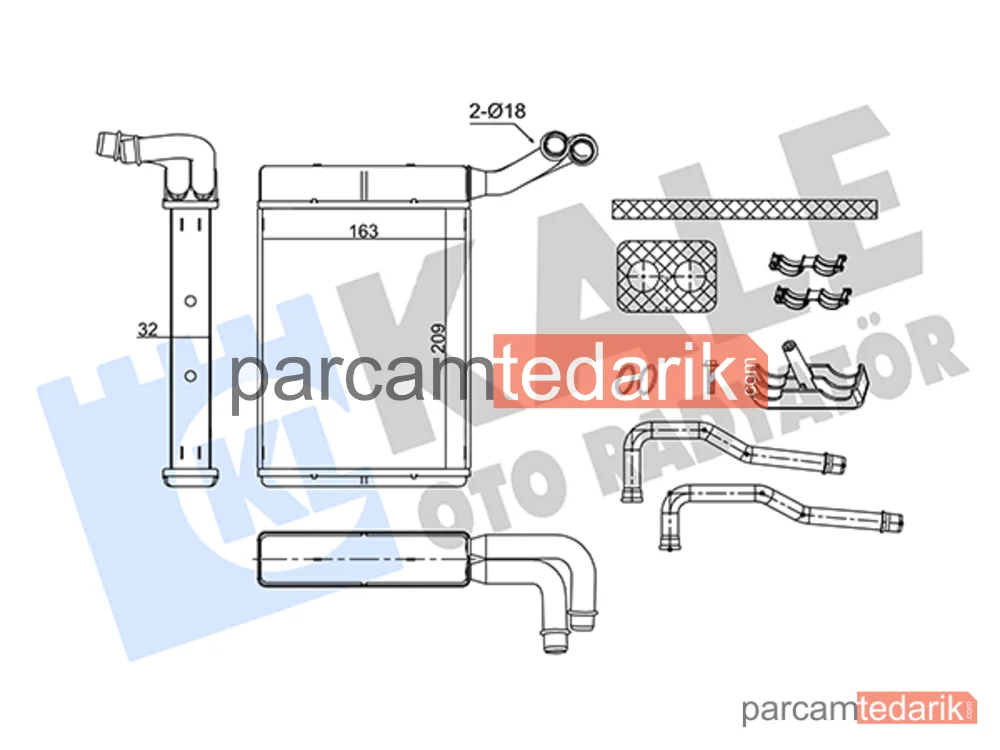 352865 | Kalorifer Radyatörü — Peugeot 407, Peugeot 407 SW, Citroen C5 II