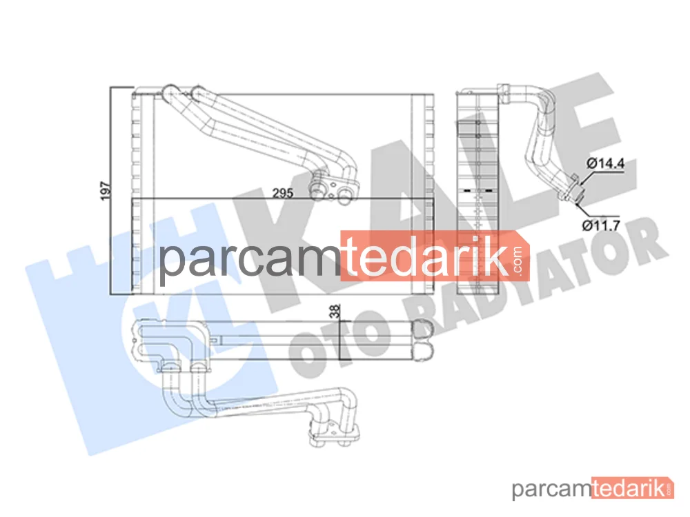 Klima Evaporatörü — Fiat Grande Punto, Fiat Punto Evo, Opel Corsa D - 352975