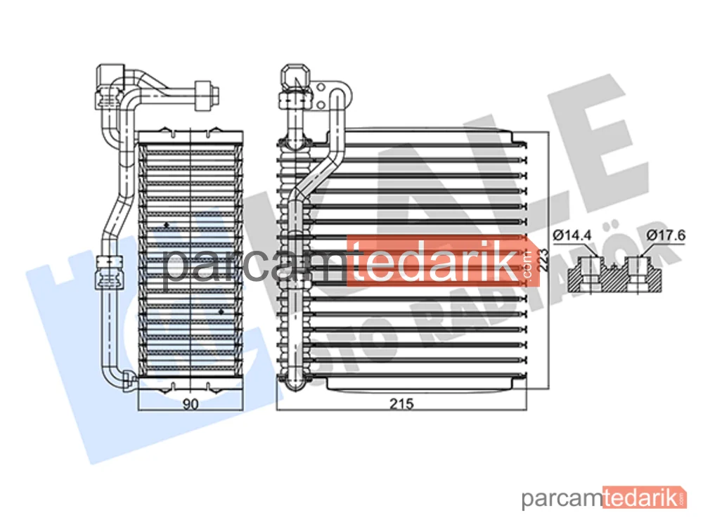 Klima Evaporatörü — Fiat Palio, Fiat Strada, Fiat Palio Weekend - 352990