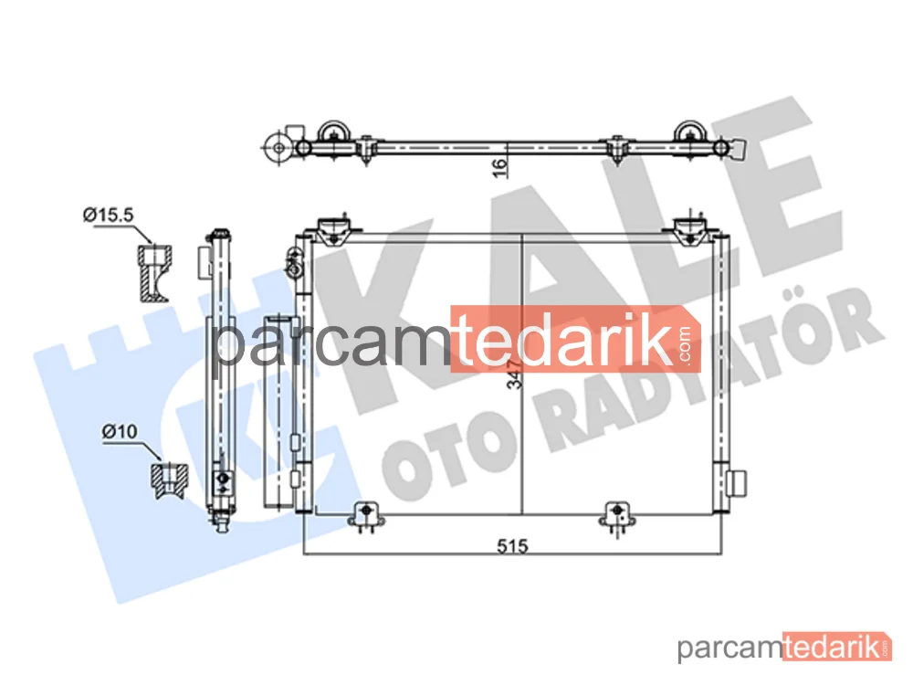 353055 | Klima Kondenseri — Toyota Yaris Verso, Toyota Yaris