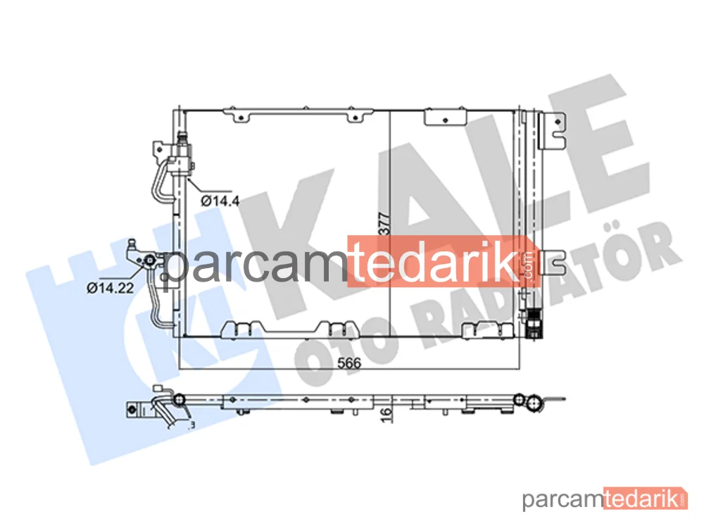 353065 | Klima Kondenseri — Opel Astra H GTC, Opel Astra H, Opel Astra H Twintop