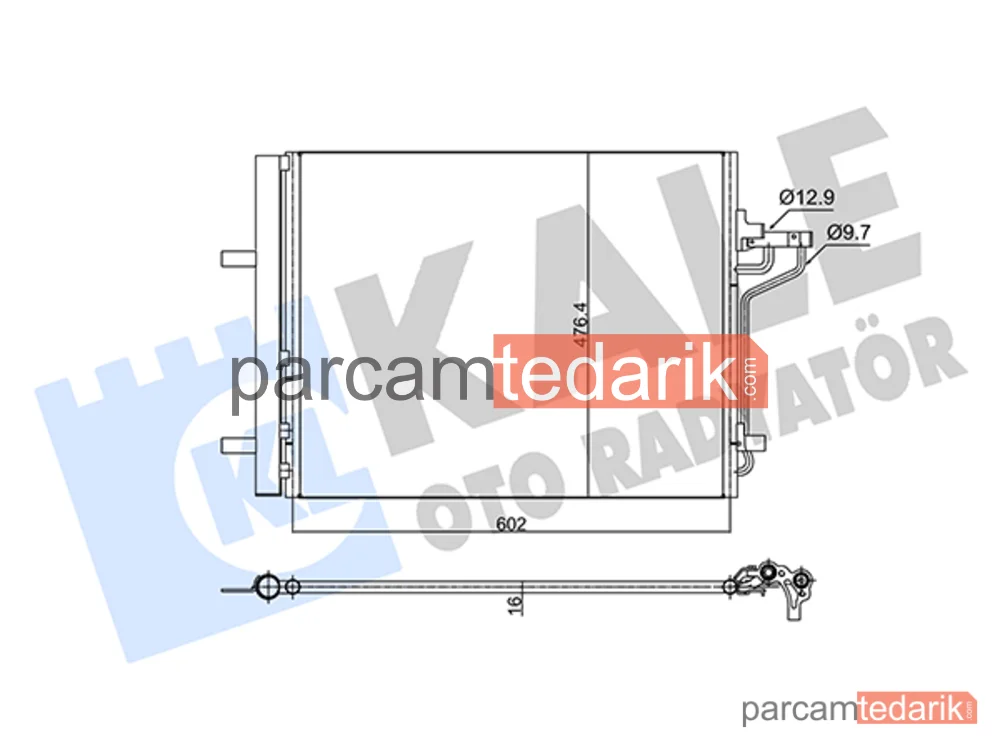 353155 | Klima Kondenseri — Ford Kuga II, Ford Tourneo Connect / Grand Tourneo Connect V408 MPV