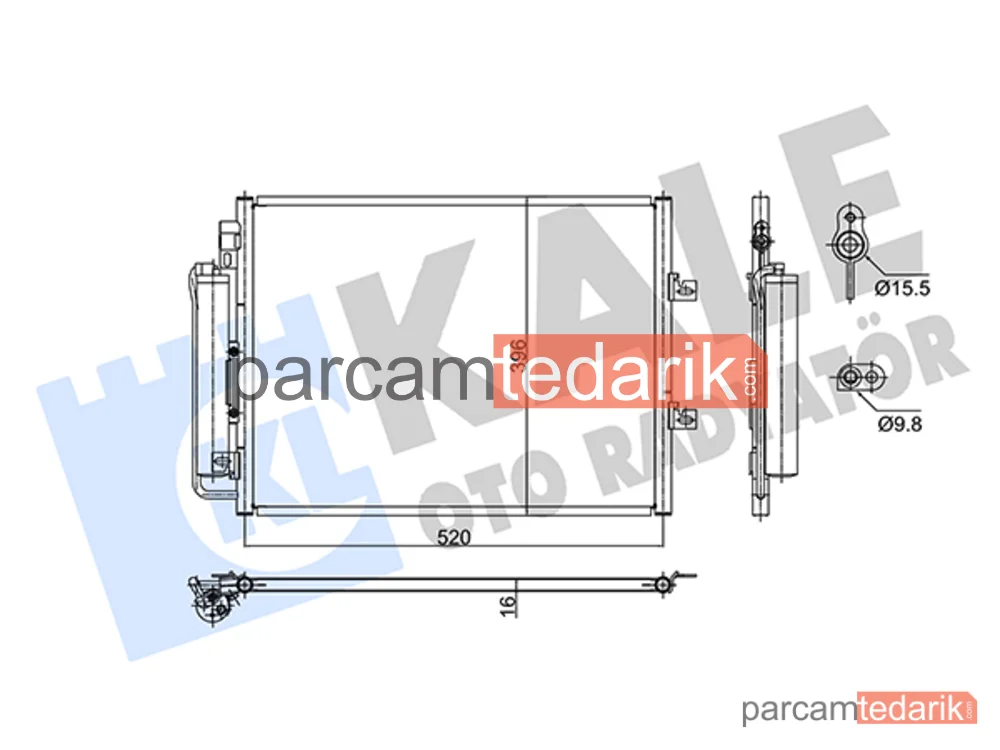 353180 | Klima Kondenseri — Renault Twingo II