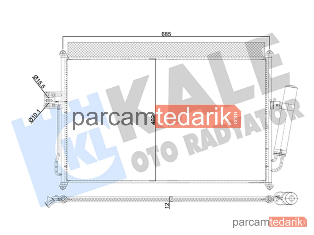 354030 | Klima Kondenseri — Isuzu D-Max II