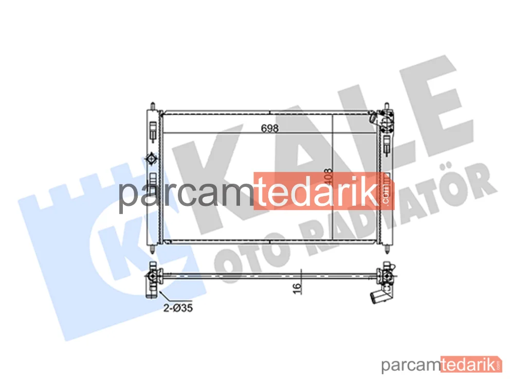 354295 | Su Radyatörü — Mitsubishi Lancer VIII, Peugeot 4008, Mitsubishi ASX