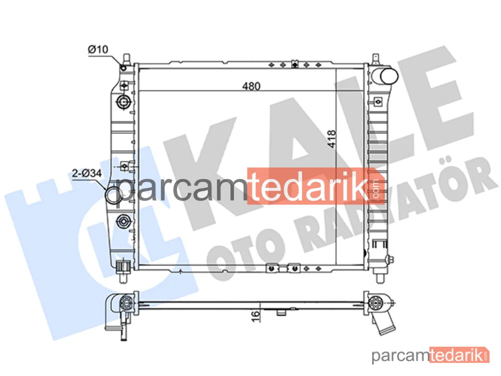 354900 | Su Radyatörü — Chevrolet Aveo / Kalos, Daewoo Kalos