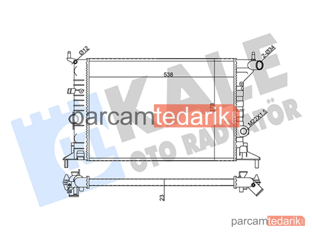 355060 | Su Radyatörü — Opel Vectra B, Opel Vectra B Hatchback, Opel Vectra B Station wagon