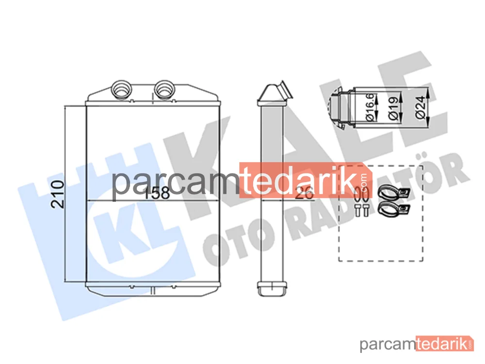 Kalorifer Radyatörü — Nissan NV400, Opel Movano B, Renault Kangoo Express - 355105