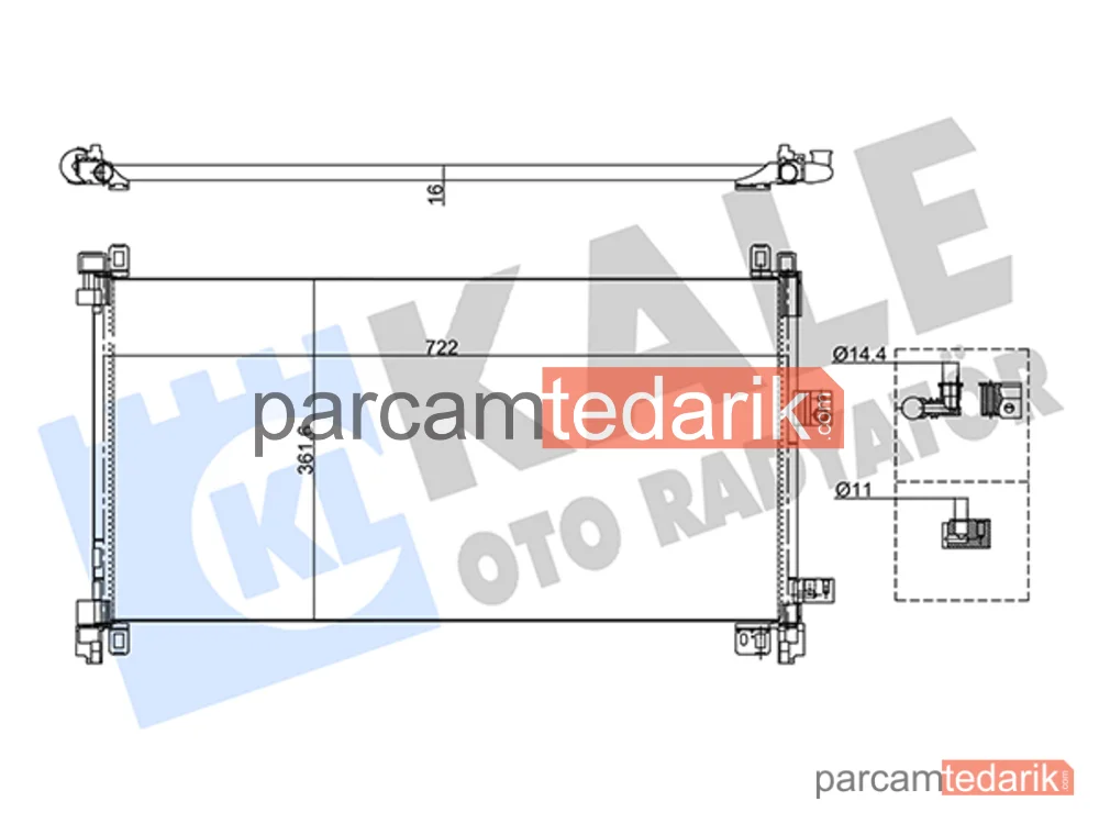 355155 | Klima Kondenseri — Citroen C5 III, Citroen C5 III Break, Peugeot 508 I