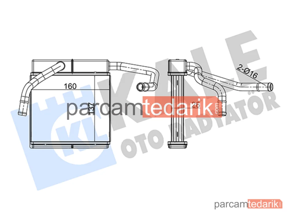 Kalorifer Radyatörü — Ford Ranger, Mazda B-Serie, Mazda BT-50 - 355185