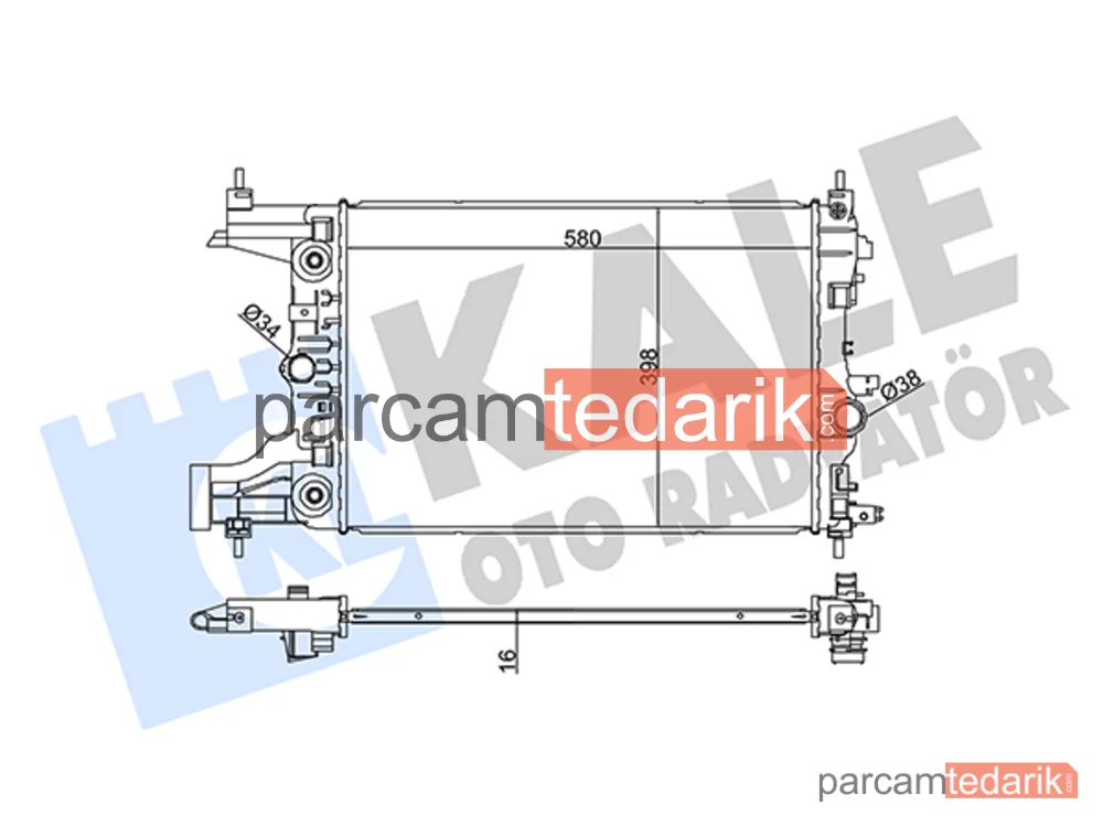 355200 | Su Radyatörü — Chevrolet Cruze, Chevrolet Orlando
