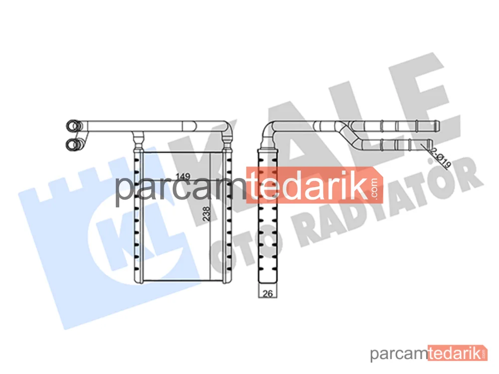 355205 | Kalorifer Radyatörü — Ford Transit V363, Ford Transit Custom V362