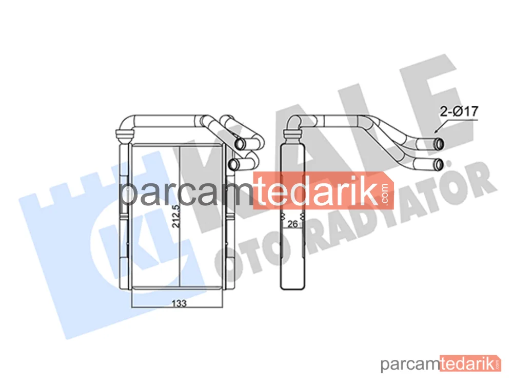 355210 | Kalorifer Radyatörü — Toyota Yaris, Toyota Yaris Verso