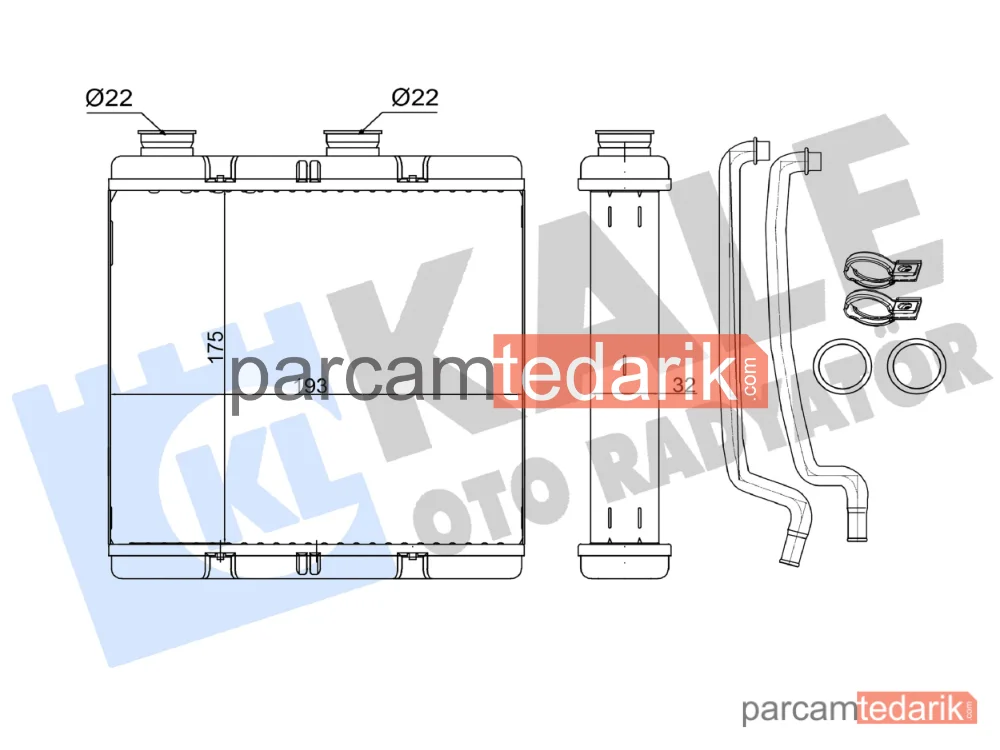355255 | Kalorifer Radyatörü — Honda Civic VIII