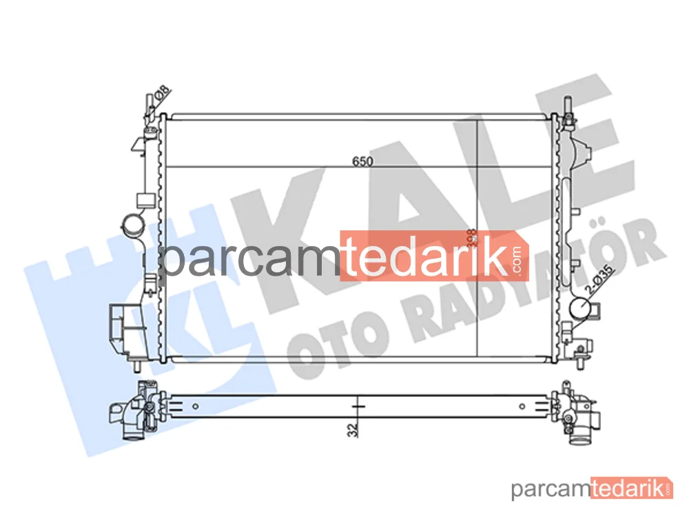 355580 | Su Radyatörü — Saab 9-3 Cabrio, Saab 9-3, Fiat Croma