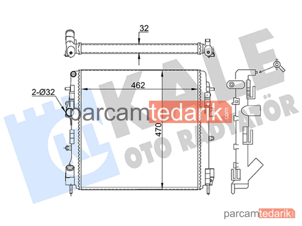 Su Radyatörü — Renault Kangoo Express, Renault Kangoo, Nissan Kubistar - 355595