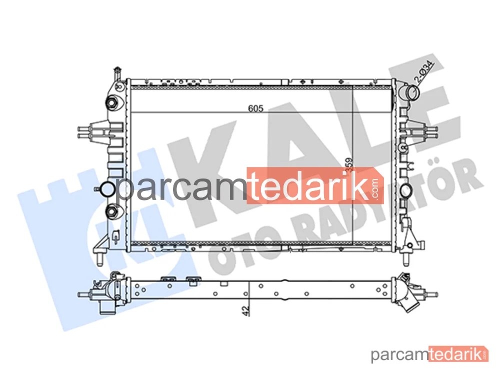 355610 | Su Radyatörü — Opel Astra G, Opel Zafira A MPV, Opel Astra G Coupe
