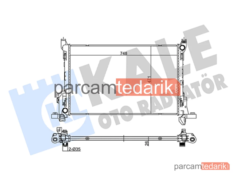 Su Radyatörü — Fiat Talento Minibüs/Otobüs, Fiat Talento Panelvan/Van, Fiat Talento Platform şasi - 355635
