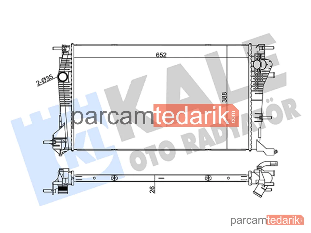 Su Radyatörü — Renault Megane CC, Renault Megane III, Renault Megane III Coupe - 355840