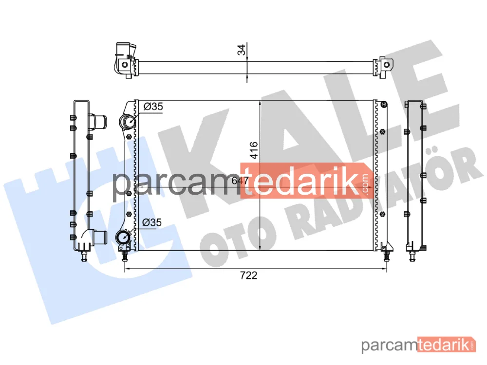 355845 | Su Radyatörü — Fiat Doblo, Fiat Doblo MPV