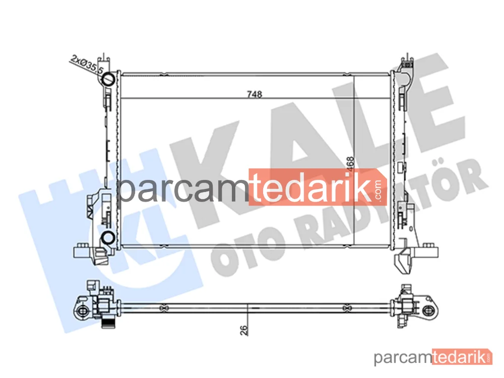 Su Radyatörü — Renault Trafic III, Fiat Talento, Opel Vivaro B - 356320