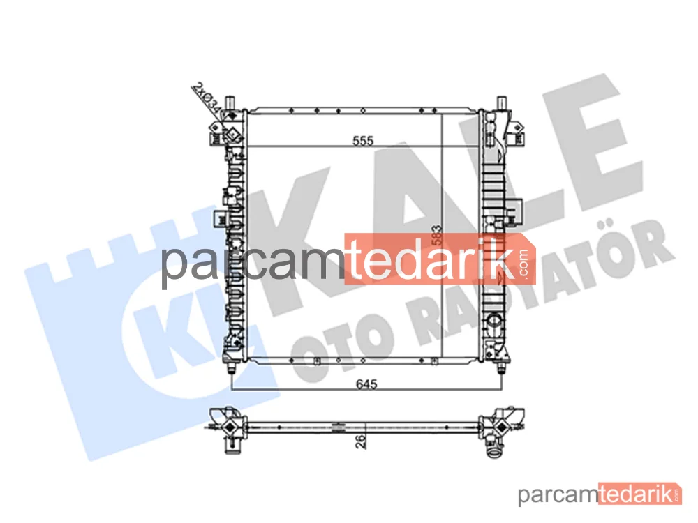 356370 | Su Radyatörü — SsangYong Actyon I, SsangYong Kyron, SsangYong Actyon Sports I