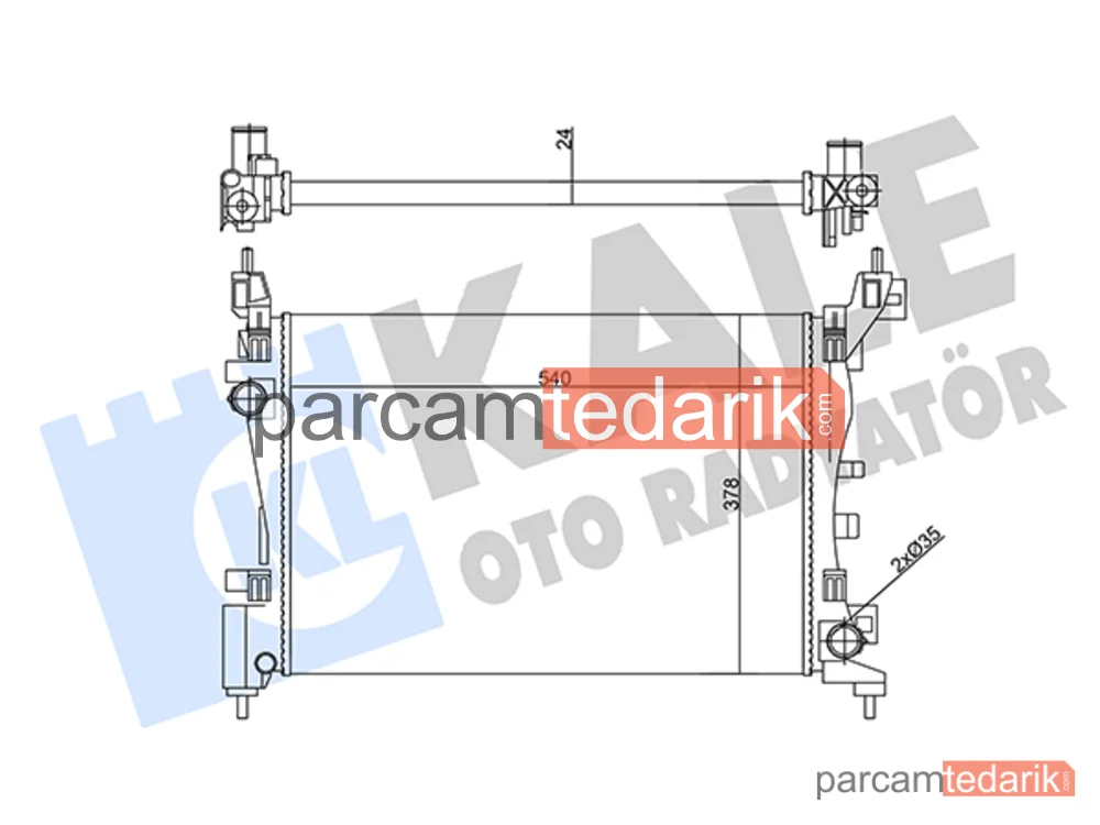 356435 | Su Radyatörü — Fiat Punto Evo, Fiat Grande Punto, Fiat Punto
