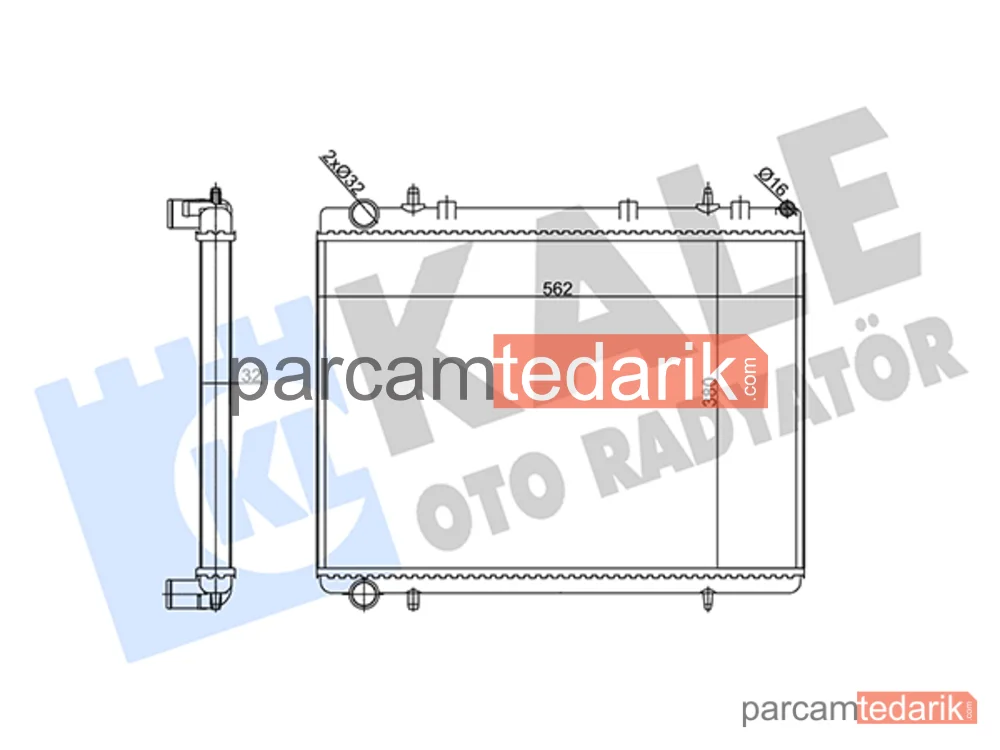 356915 | Su Radyatörü — Citroen C4 Grand Picasso I, Citroen C4 I, Peugeot 307 Break