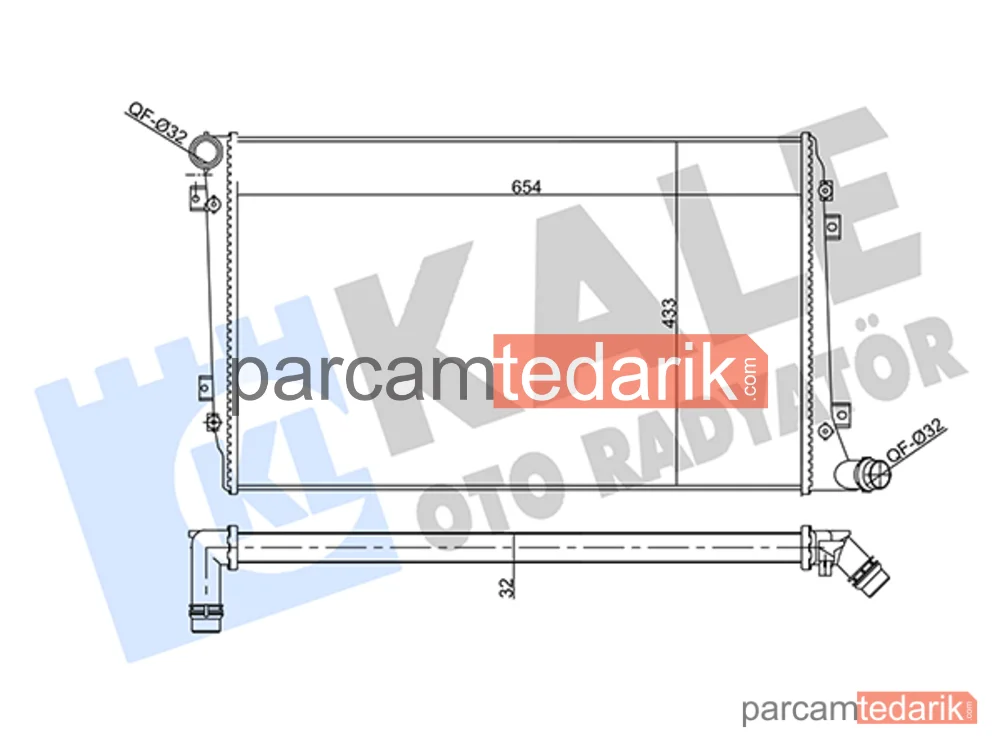 356930 | Su Radyatörü — Audi A3, Seat Altea XL, Skoda Octavia II Combi