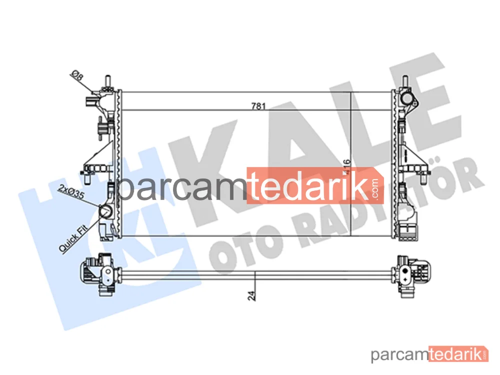 356960 | Su Radyatörü — Citroen Jumper III, Fiat Ducato, Peugeot Boxer
